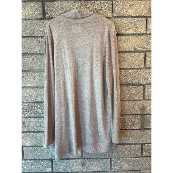 Anthropologie Gray Open Front Cardigan Sweater L - Picture 6 of 8